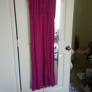 Hive & Honey strapless Maxi dress Magenta Large